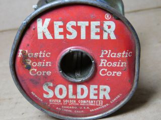Vintage large partial roll Kester plastic rosin core solder 3lbs 3
