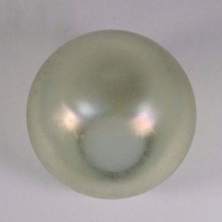 Art Deco Globe Shade Ball Lamp French Czech LOETZ Glass Vaseline Iridescent 8