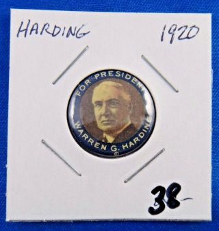 1920 Warren G.  Harding Presidential Political Campaign Pin Pinback Button