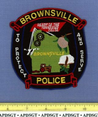 Brownsville Tennessee Sheriff Police Patch Old Tractor Heart Of The Delta Cotton