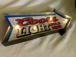 Vintage Coors Light Metal Beer Bar Sign Neon Sign LED Light Wall Decor Gifts 2
