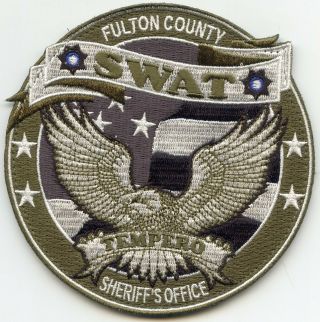 Fulton County Illinois Il Georgia Ga Special Weapons Swat Sheriff Police Patch