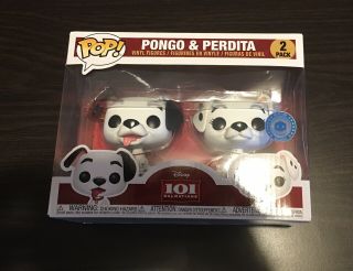 Funko Pop Disney 101 Dalmatians 2 Pack Pongo And Perdita Pop In A Box Exclusive