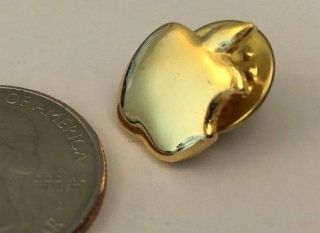 Apple Computer Pin Gold Color Lapel Authentic Vintage Mac Only