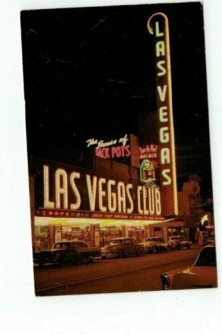 Nv Las Vegas Nevada Vintage Post Card Las Vegas Club