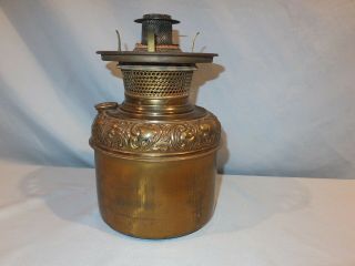 1890 ' s B&H High Dome Bradley and Hubbard Brass Banquet Oil lamp Font 3