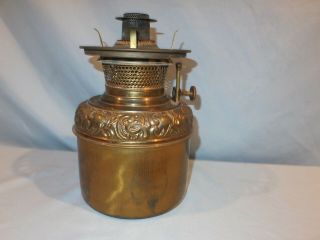 1890 ' s B&H High Dome Bradley and Hubbard Brass Banquet Oil lamp Font 4