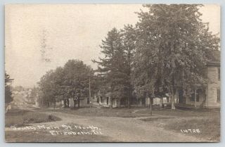 Elizabeth Downthill To Illinois Bldg Main St Home W/wrap - Around Porch 1918 Rppc