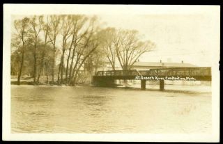 Real Photo Postcard - St.  Joseph River,  Constantine,  Mi