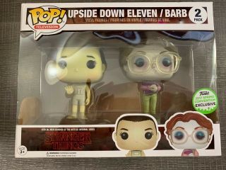 Funko Pop Sdcc 2017 Stranger Things Tv Show Barb And Eleven Upside Down 2 - Pack
