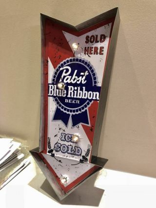 Vintage Blue Ribbon Metal Beer Bar Sign Neon Sign Led Light Wall Decor Gifts