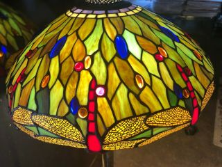 17 " Tiffany Style Dragonfly Stained Glass Lamp Shade