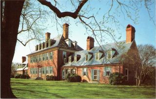 Virginia Postcard - Colonial Williamsburg: Carter 