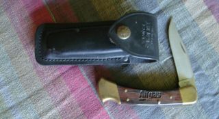 100yrs 1902 - 2002 Buck 110 Pocket Knife W/belt Sheath Advertising Airgas Dry Ice