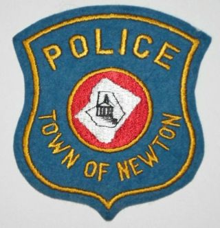 Old Vintage Town Of Newton Police Patch Nj Jersey - Wool Felt Patch