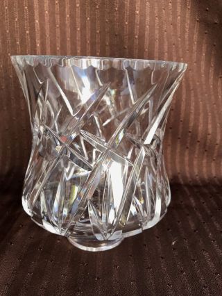 Vintage Lead Crystal Glass Chimney Hurricane Lamp Shade