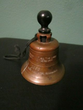 1776 - 1893 World ' s Columbian Exposition Chicago Bronze Liberty Bell 4