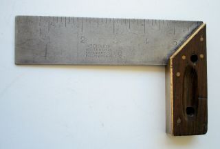 Vintage Rosewood And Brass 6 " Try Square,  Southington Hardware Co.