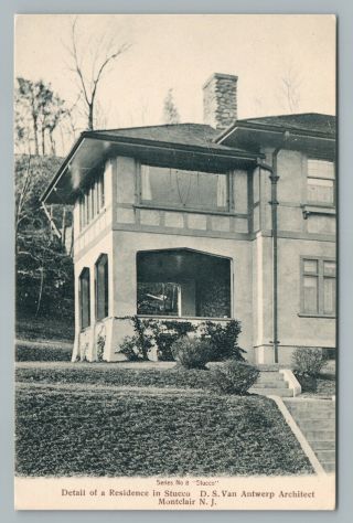 Montclair Nj Stucco Architectural House Detail—ds Van Antwerp Philadelphia 1910s