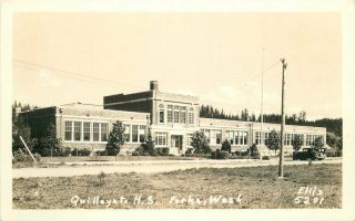 Ellis 1930s Forks Washington Quillayute High School Rppc Real Photo 9580