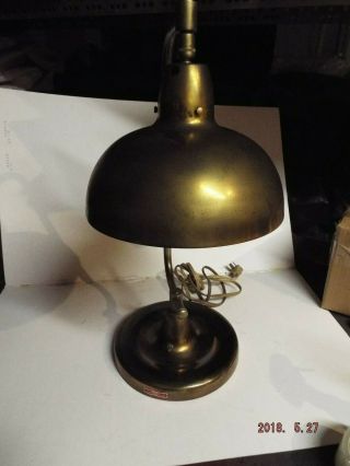 Apollo Electric Art Deco Brass Look Jewelers Desk Lamp Vintage
