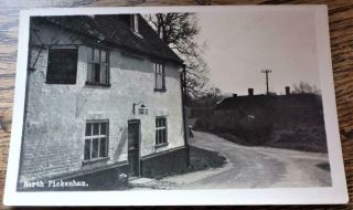 Real Photo Postcard The Blue Lion Pub North Pickenham Norfolk