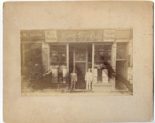 C1890 Mounted Photo Of J.  A.  Linker Wall Paper & Fresco Painting Shop,  Chicago