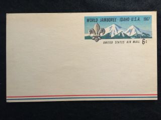 1967 World Jamboree - Idaho - U.  S.  A.  Boy Scout 6 Cent Uxc7 Air Mail Post Card