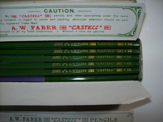 Vintage A.  W.  Faber Castell 3B Drawing Pencils,  Tin 4