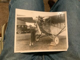 1927 Acme Photograph Actress Gloria Swanson Christens Fairchild Air Taxi Curtiss