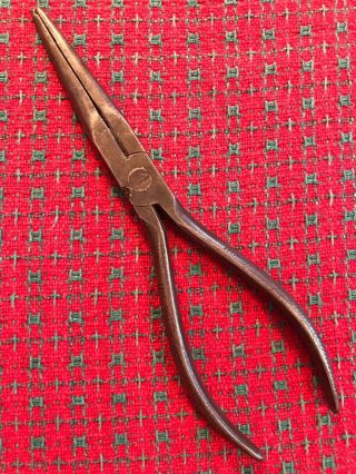 Vintage Needle Nose Pliers Made In Germany 8 Inch.  Extra Long Jaws.