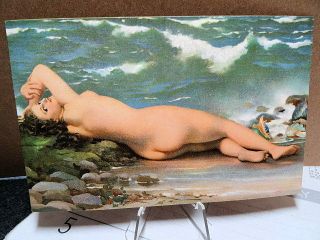 1910 Art Postcard Nude By The Sea To Brush By P.  J.  A.  Baudry Paris