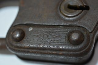 Antique Iron Handcrafted Lock and Key Padlock TOURS 2 Made GERMANY 5