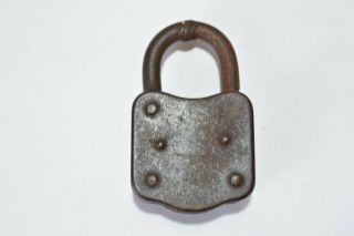 Antique Iron Handcrafted Lock and Key Padlock TOURS 2 Made GERMANY 8