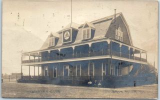 Chicago,  Illinois Rppc Photo Postcard " Wanderers Club - Bryn Mawr " 1910 Cancel