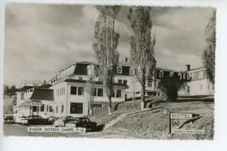 Baker Hotel Roadside Rare Gaspe Quebec Rppc Vintage Photo Ca.  1940s