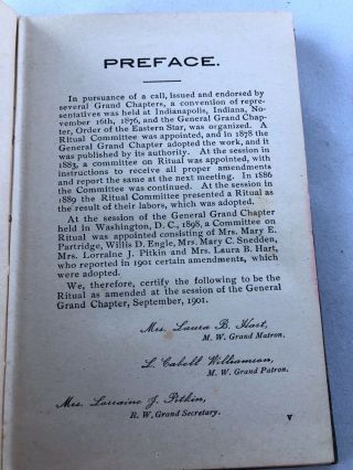 Antique Masonic Order of the Eastern Star Ritual Book1903 4