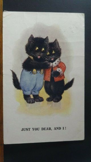 Comic Postcard: Lucky Black Cats Humour