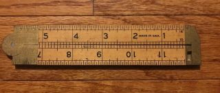 Vintage Lufkin No.  372 (36 1/2) Has A Small Window Boxwood Measuring Ruler