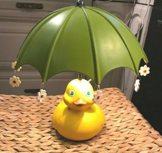 Department 56 Just Ducky Ii Yellow & Green " Rubber Duck " Umbrella Lamp