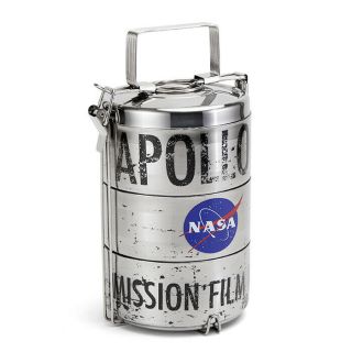 Apollo 11 Mission Film Reel Lunch Canister Nasa Stainless Steel 3 Bowls 2019