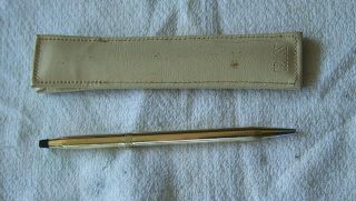 Vintage Womens Cross Pen 1/20 10k Gold Filled With Case