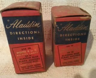 2 Vintage ALADDIN lamp Wick for Model B or C NOS in boxes w/ins 4