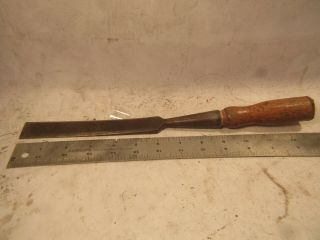 Vintage Th.  Witherby 1 " Bevel Edge Wood Socket Chisel With Handle Made In Usa