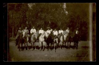 1909 Rppc Brunswick Ne Nebraska Ladies On Horses Real Photo