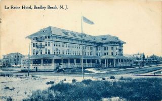 1916 Jersey Photo Postcard: La Reine Hotel,  Bradley Beach,  Nj
