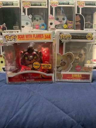 Hot Topic Exclusive Scar With Flames Chase Variant Funko Pop Deluxe 544 Simba