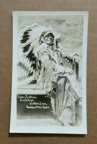 Pueblo Indian,  Joseph Tafoya,  Garden Of The Gods,  Colorado Springs,  Co. ,  Rppc,  1920 