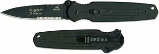 Gerber Covert Fast Knife Assisted Opening Pocket Titanium Blade G - 10 Handle Grip