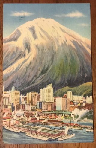 Northern Pacific,  Tacoma Harbor,  North Coast Limited Postcard